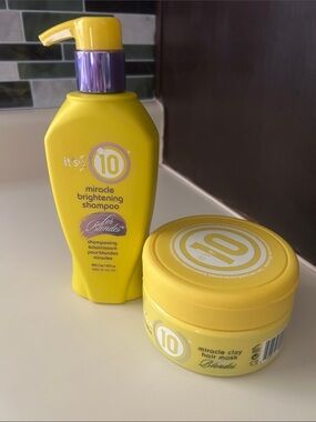It’s a 10 Miracle Brightening Shampoo & Miracle Clay Hair Mask for Blondes